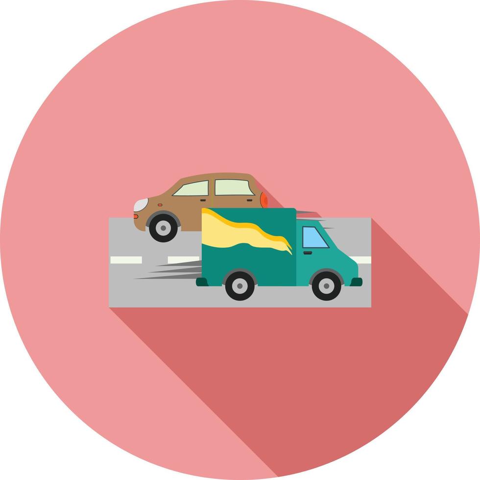 Rush Hour Flat Long Shadow Icon vector