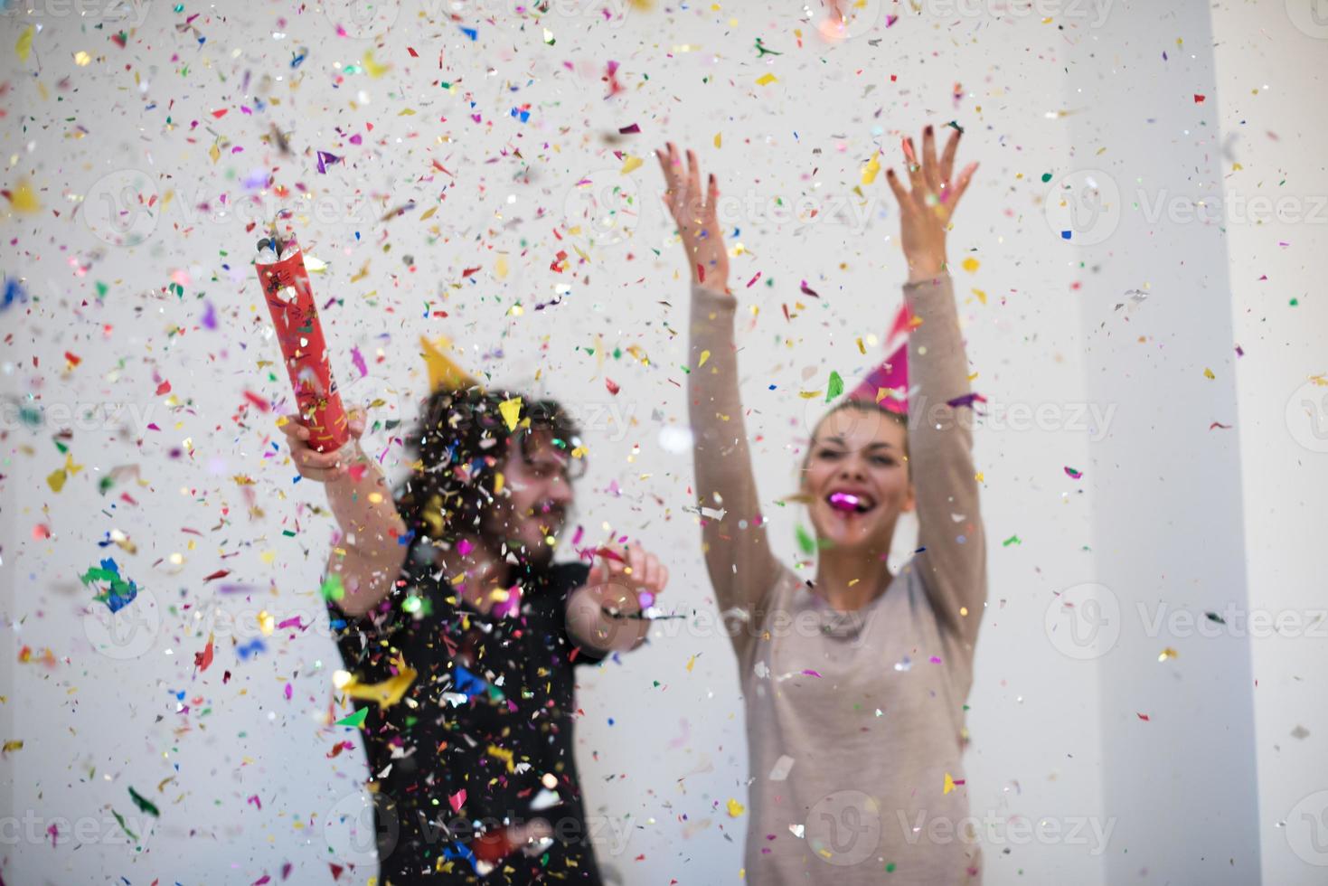 Confetti party view photo