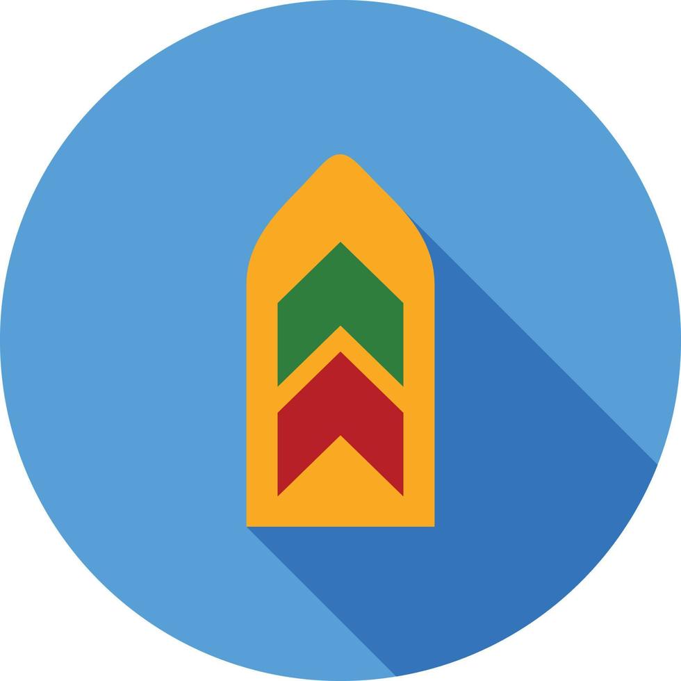 Badge II Flat Long Shadow Icon vector