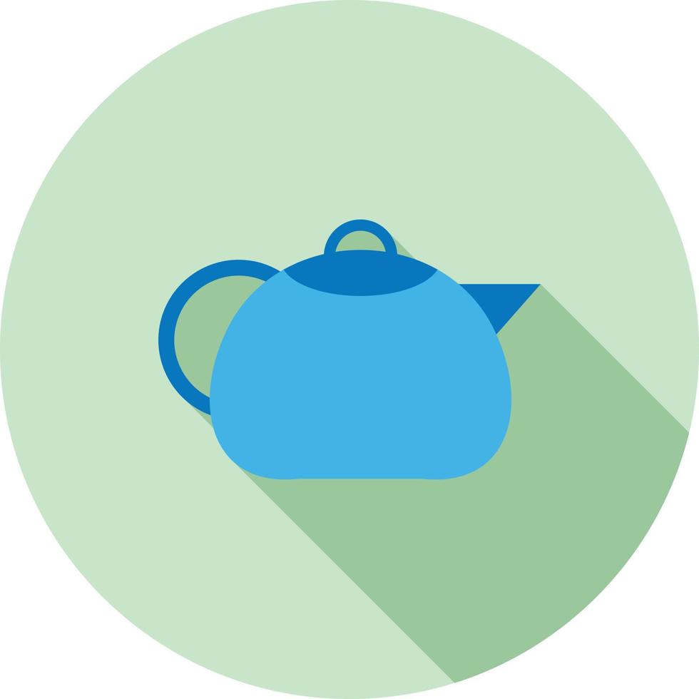 Kettle Flat Long Shadow Icon vector