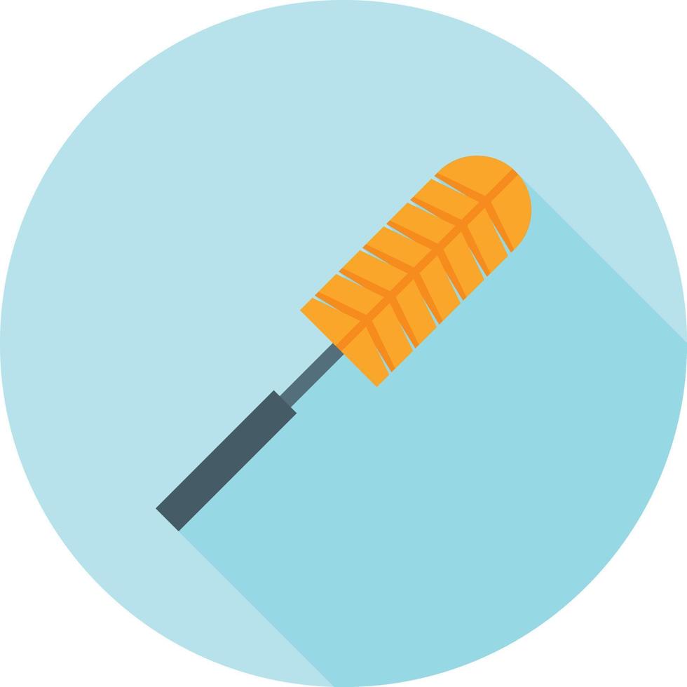 Cobweb Duster Flat Long Shadow Icon vector