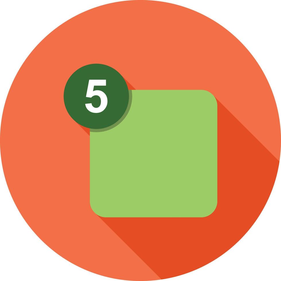 Notification Flat Long Shadow Icon vector