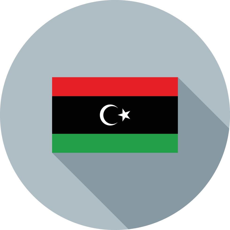 Libya Flat Long Shadow Icon vector