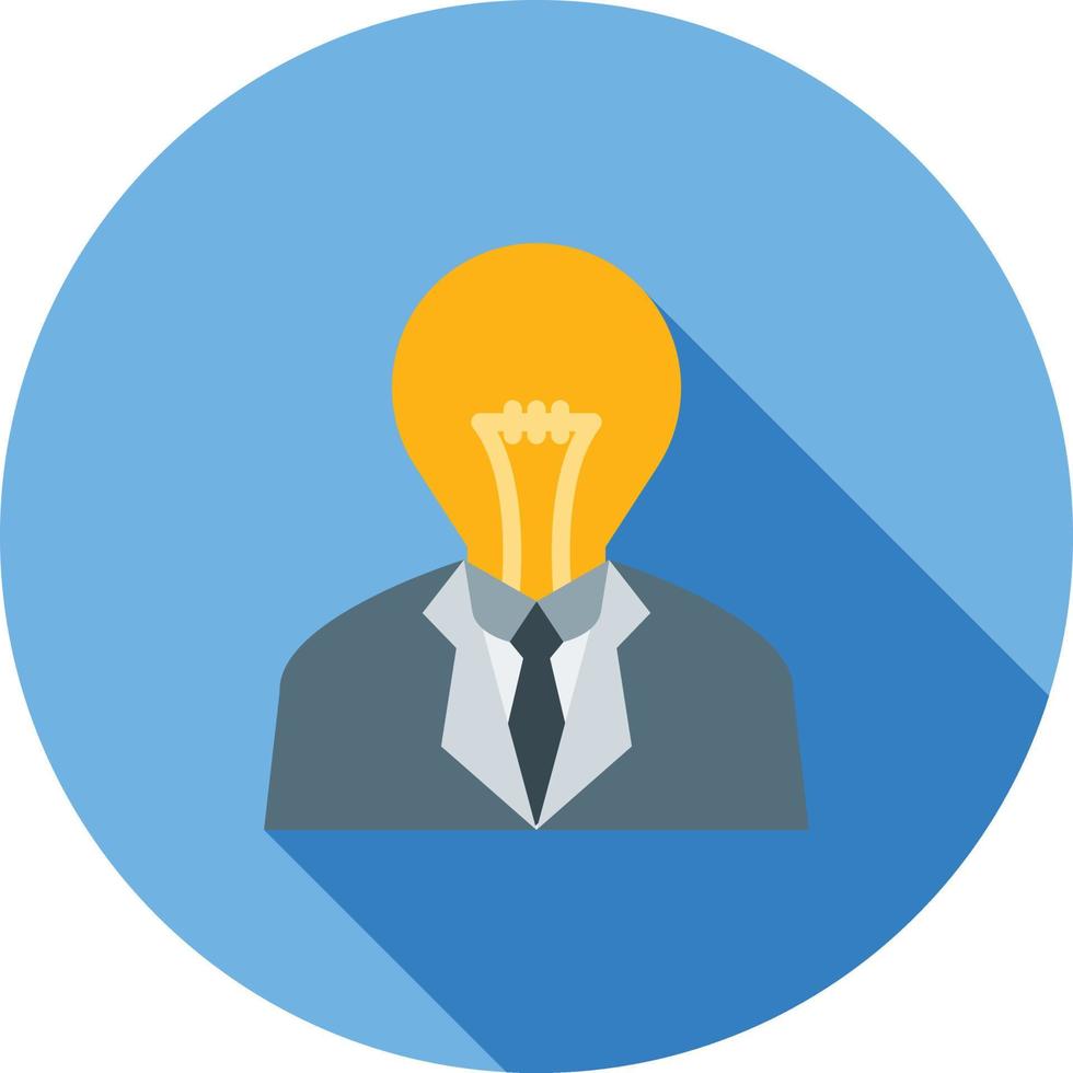 Brainstorming Flat Long Shadow Icon vector