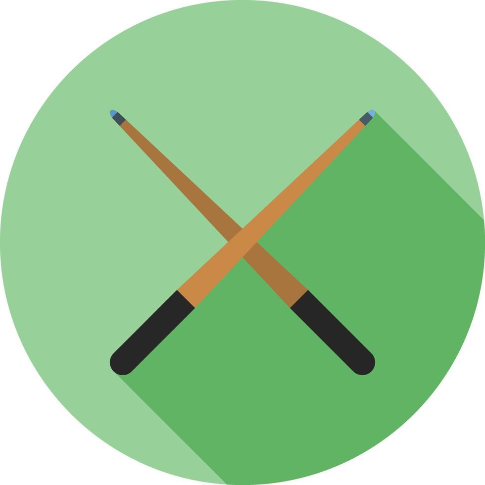 Pool Cue Flat Long Shadow Icon vector