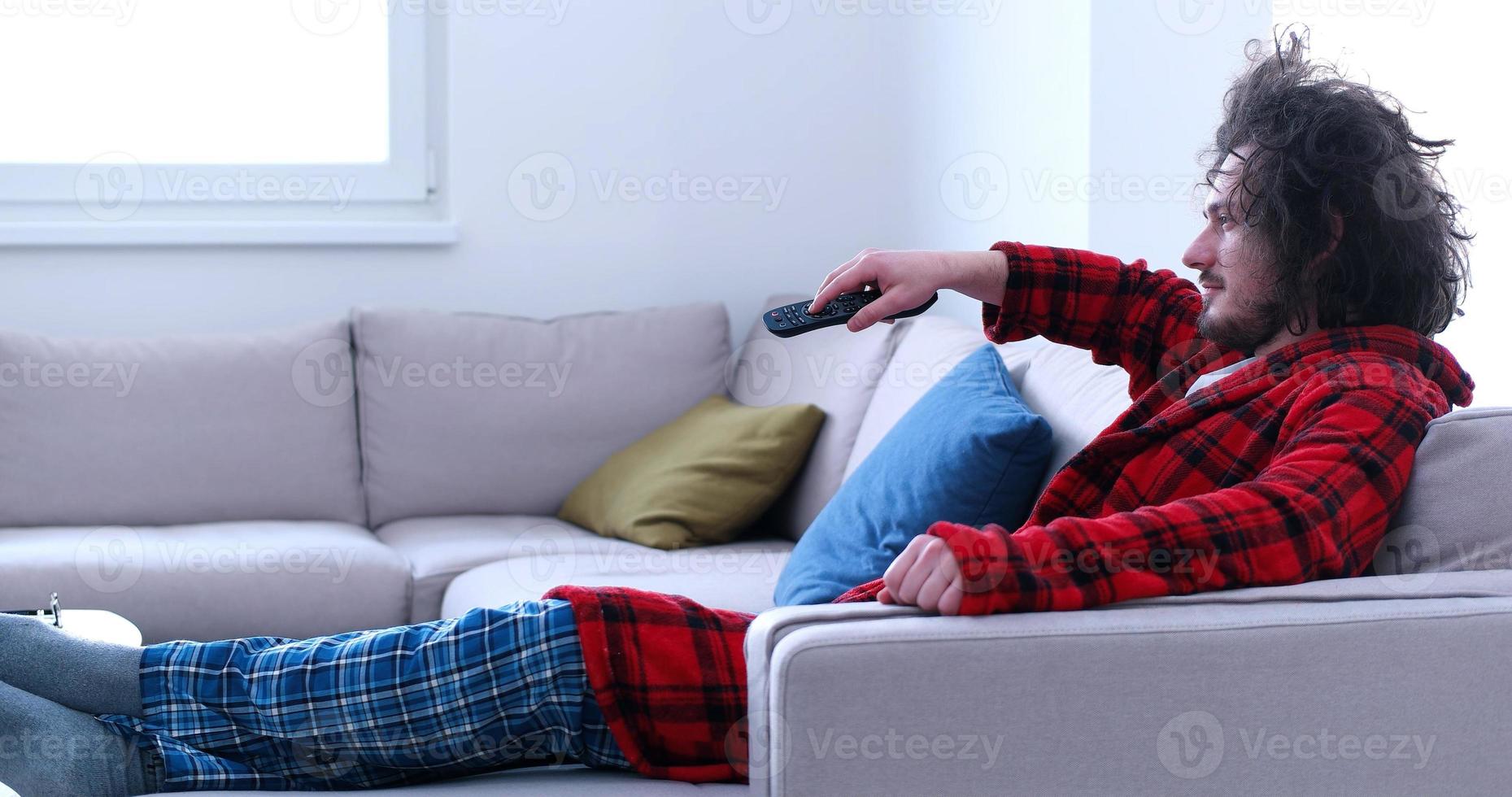 young man enjoying free time photo