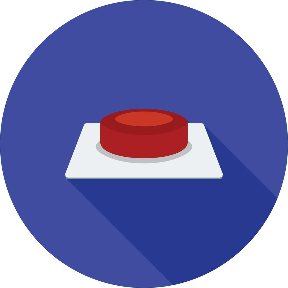 Button Flat Long Shadow Icon vector