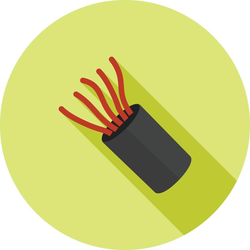 Electric wires Flat Long Shadow Icon vector