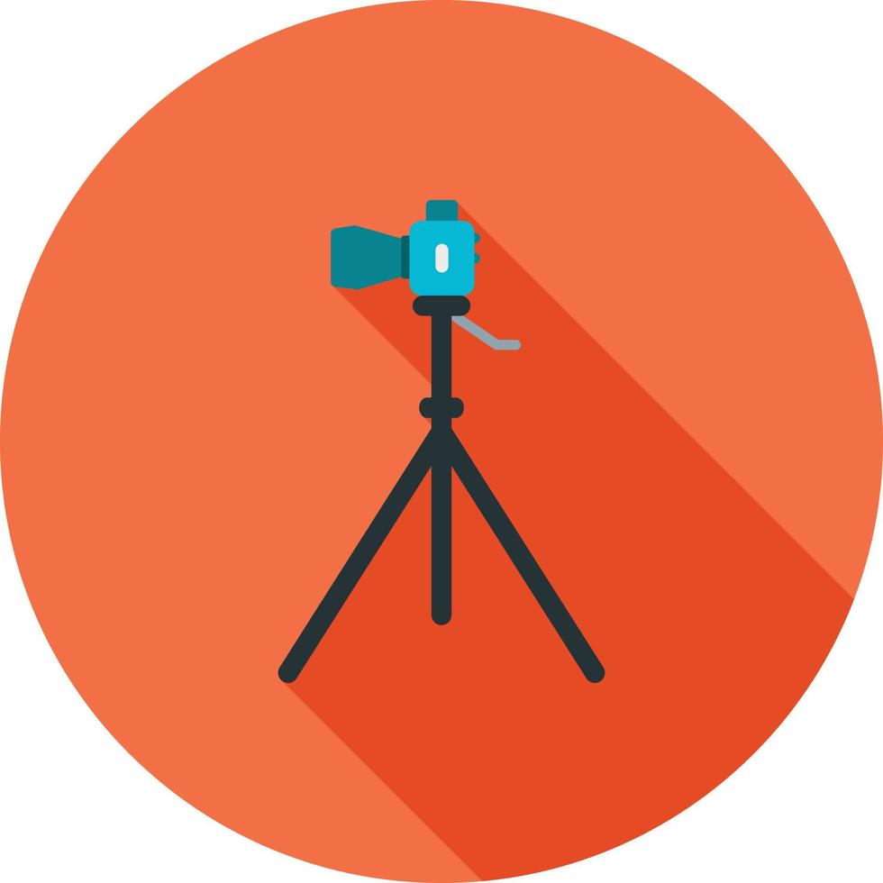 Camera Stand Flat Long Shadow Icon vector