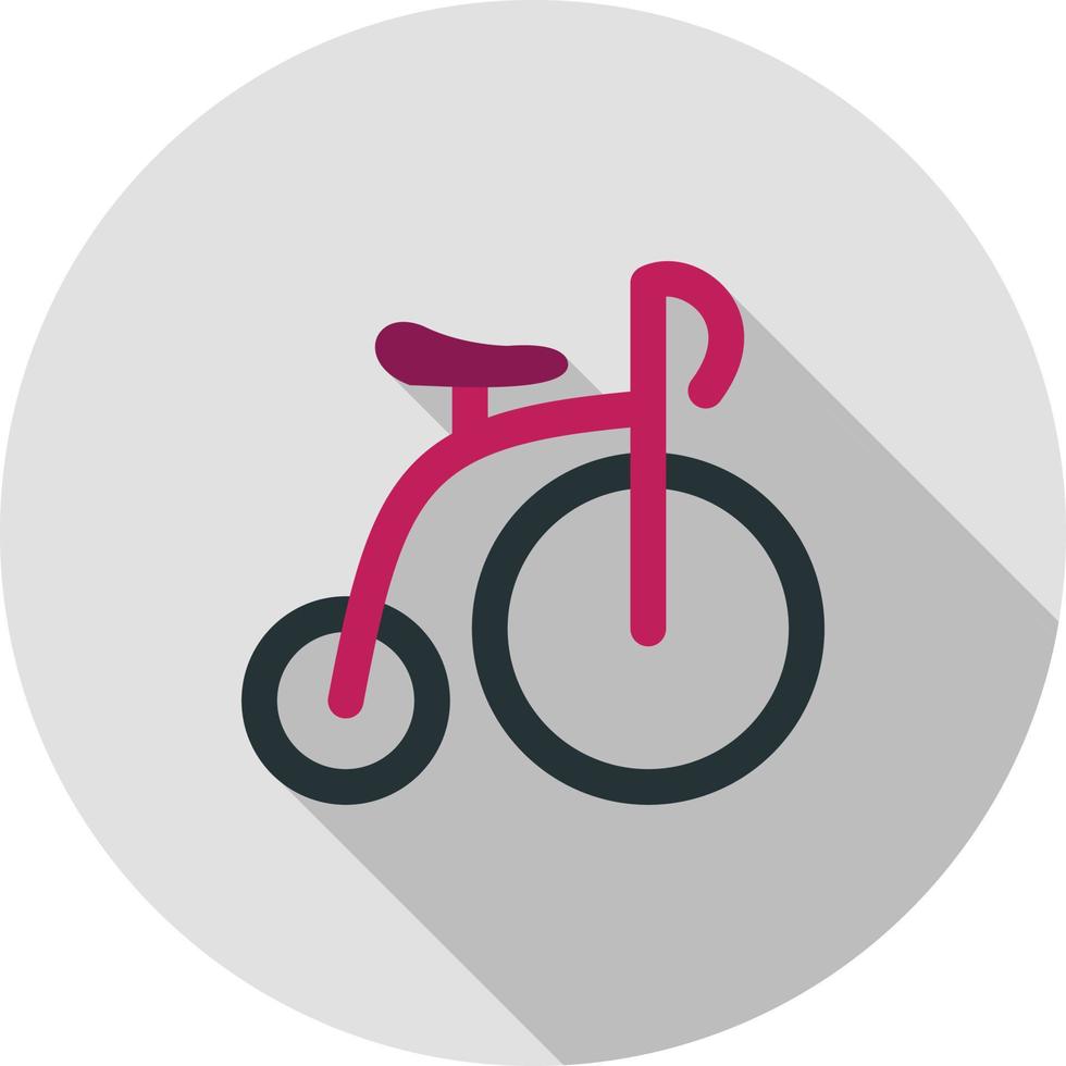 Bicycle Flat Long Shadow Icon vector