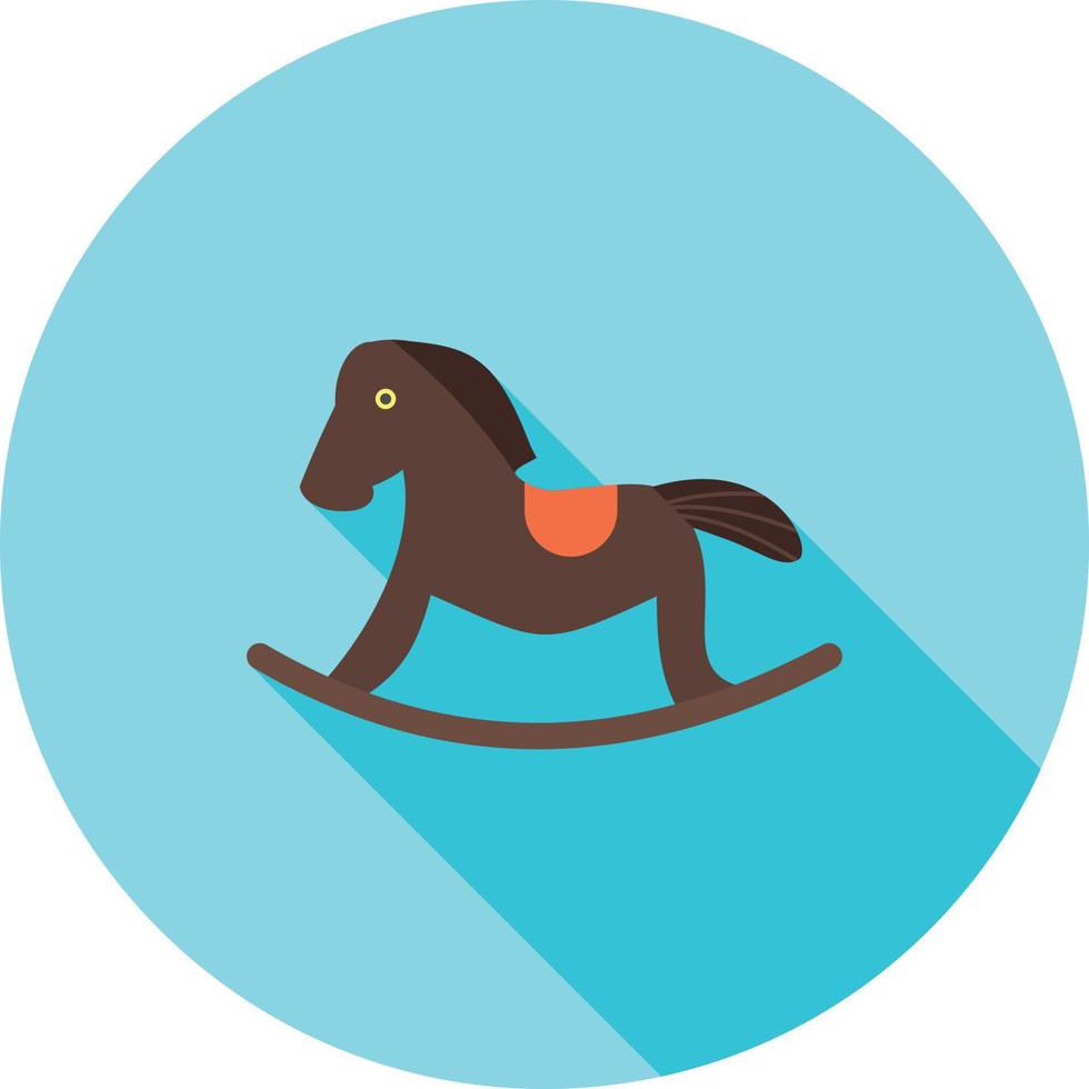 Horse Flat Long Shadow Icon vector