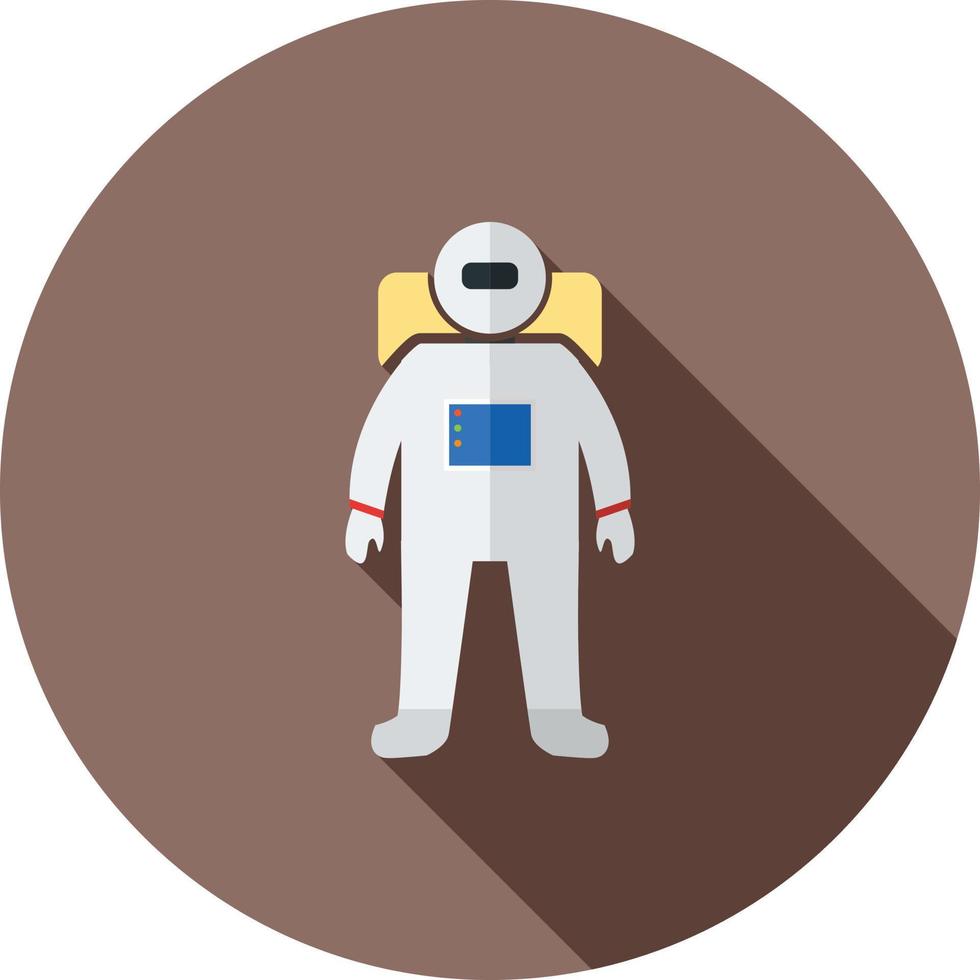 Space Man I Flat Long Shadow Icon vector