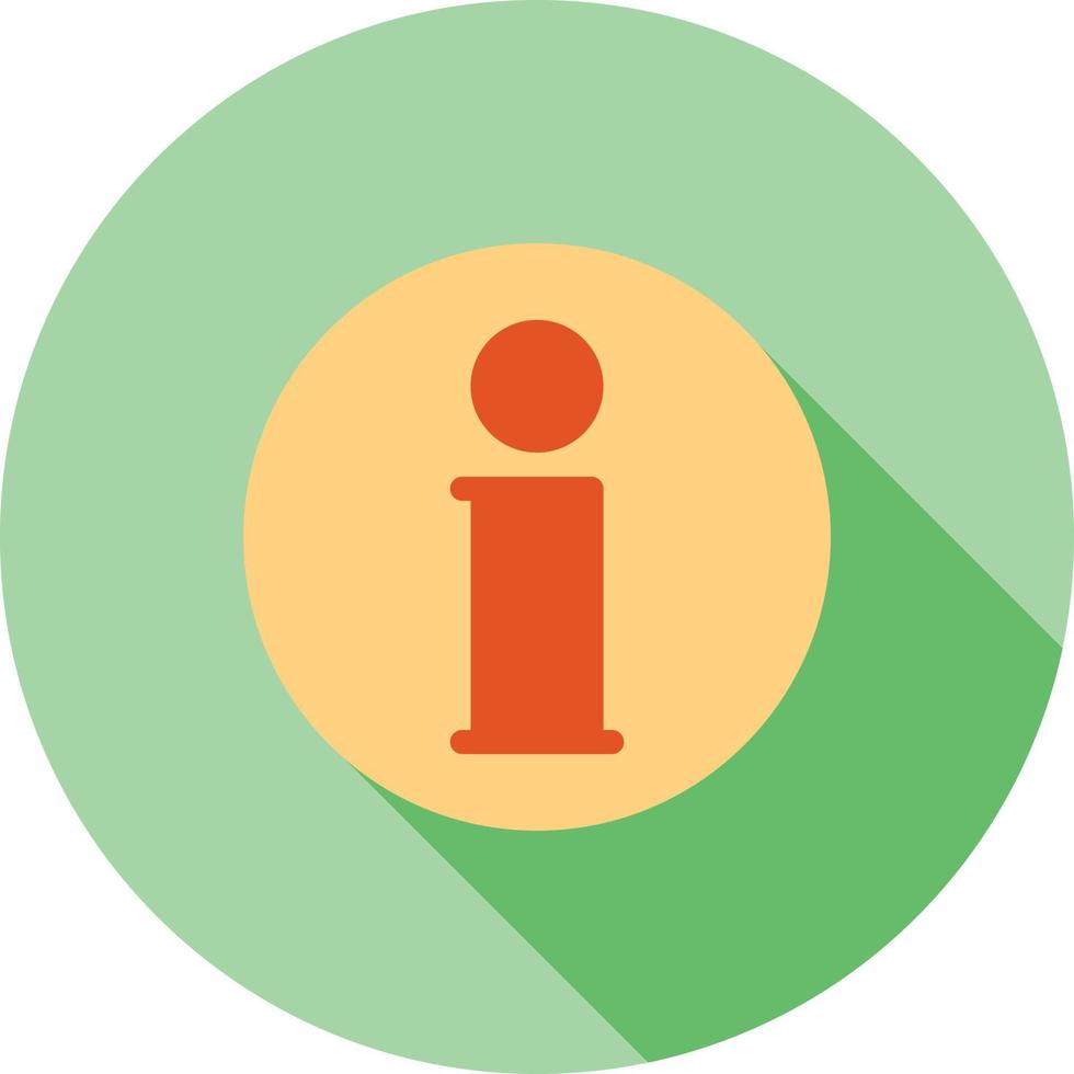 Information Flat Long Shadow Icon vector