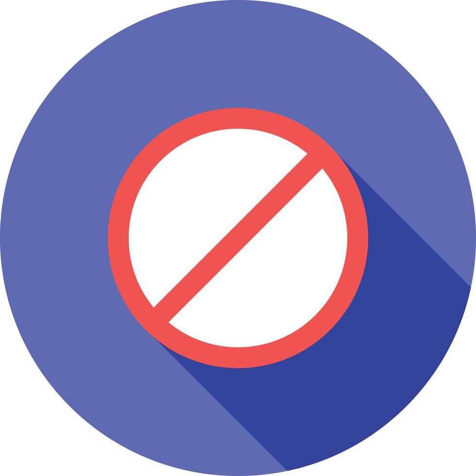 Prohibited Flat Long Shadow Icon vector