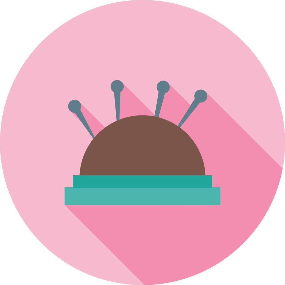 Multiple Needles Flat Long Shadow Icon vector