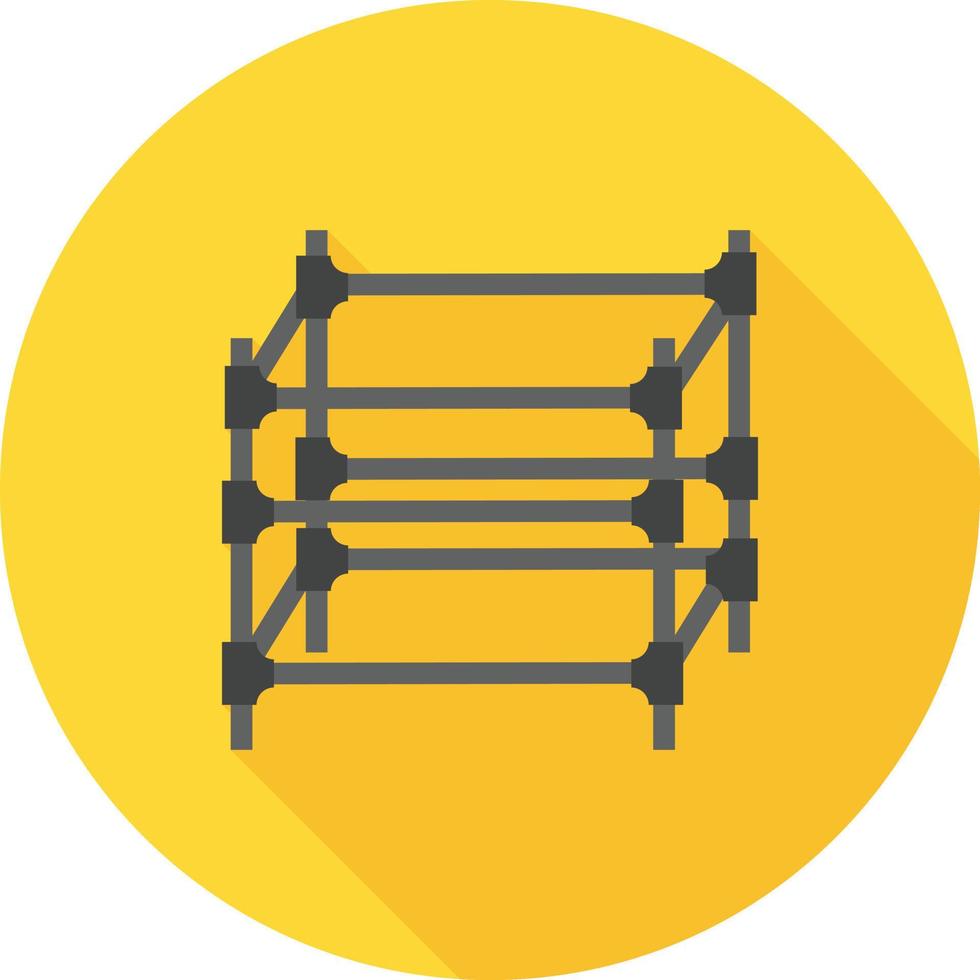 Scaffolding Flat Long Shadow Icon vector