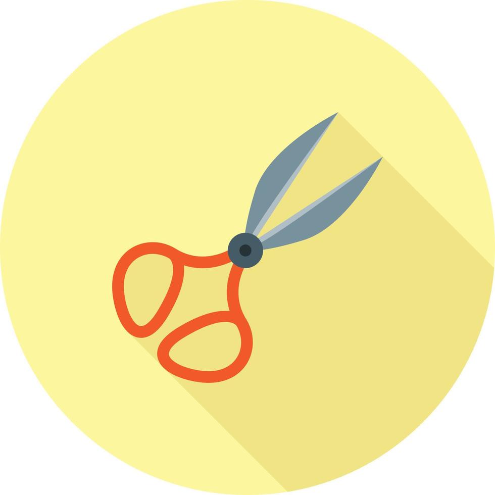 Pair of Scissors II Flat Long Shadow Icon vector