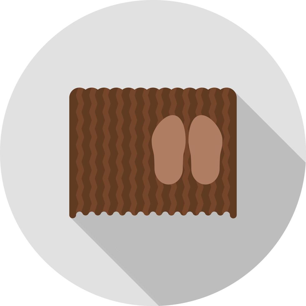 Shoe Mat Flat Long Shadow Icon vector