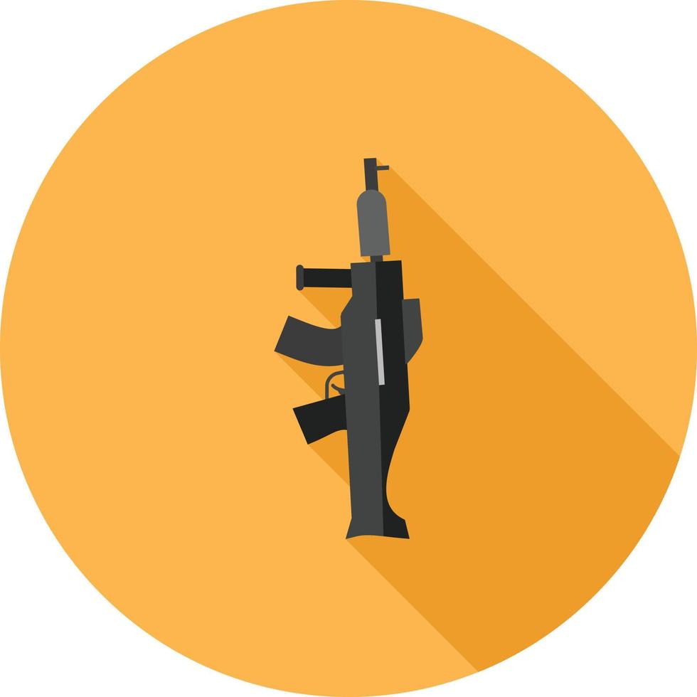 Gun Flat Long Shadow Icon vector