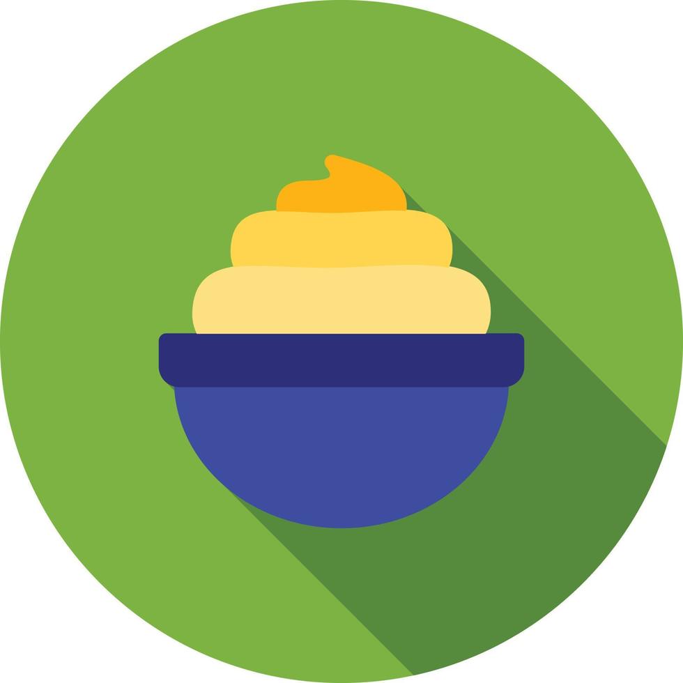 Whip Cream Flat Long Shadow Icon vector