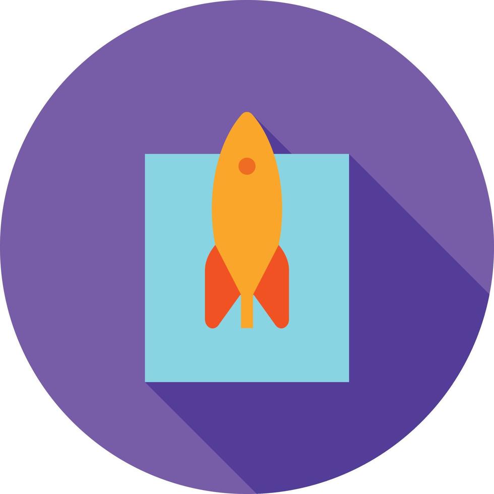 Business Launch Flat Long Shadow Icon vector