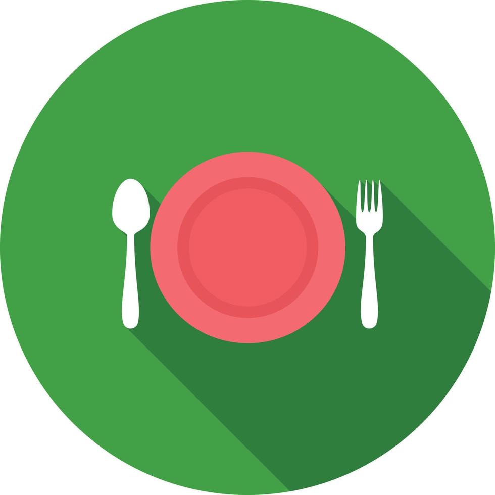 Dinner I Flat Long Shadow Icon vector