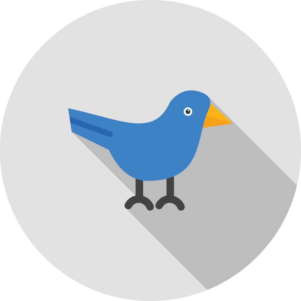 Bird Flat Long Shadow Icon vector