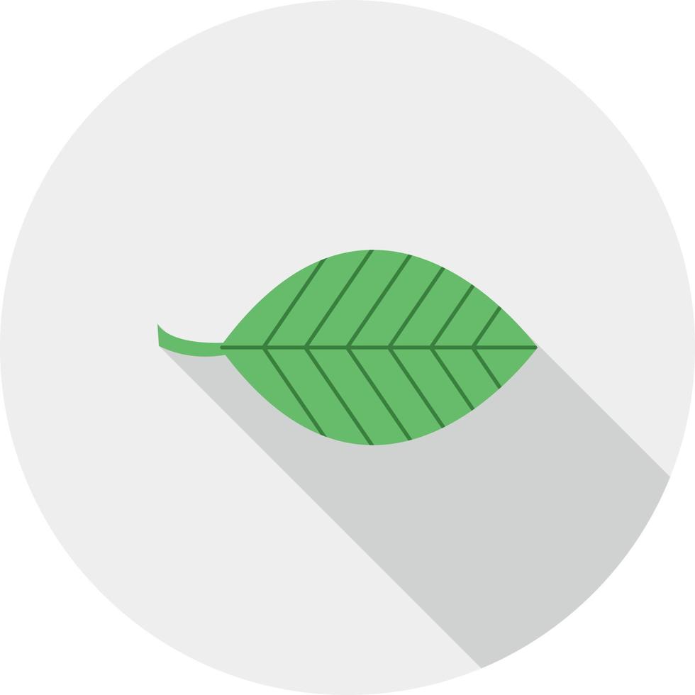 Leaf I Flat Long Shadow Icon vector