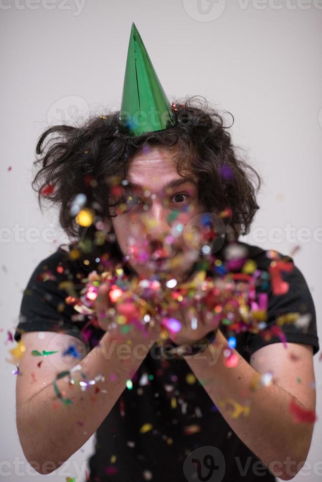 confetti man on party photo