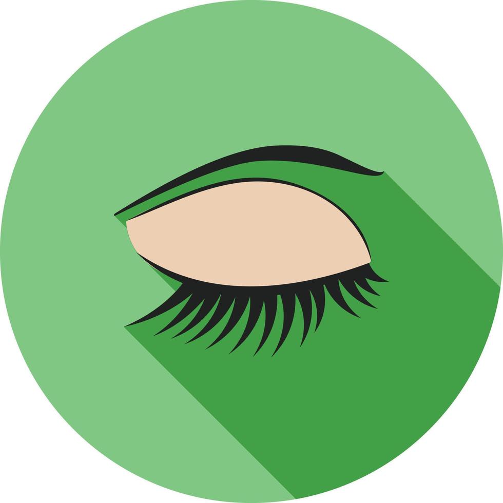 Eyelash Curler Flat Long Shadow Icon vector