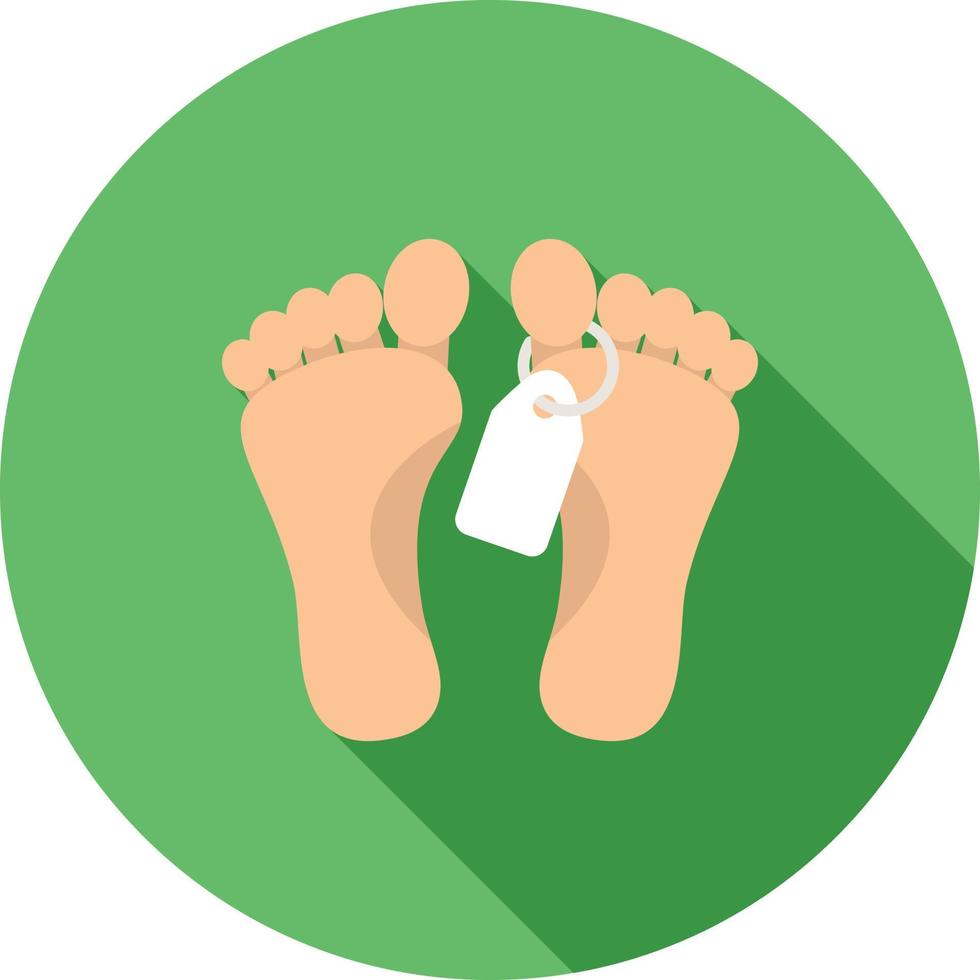 Dead Body Flat Long Shadow Icon vector