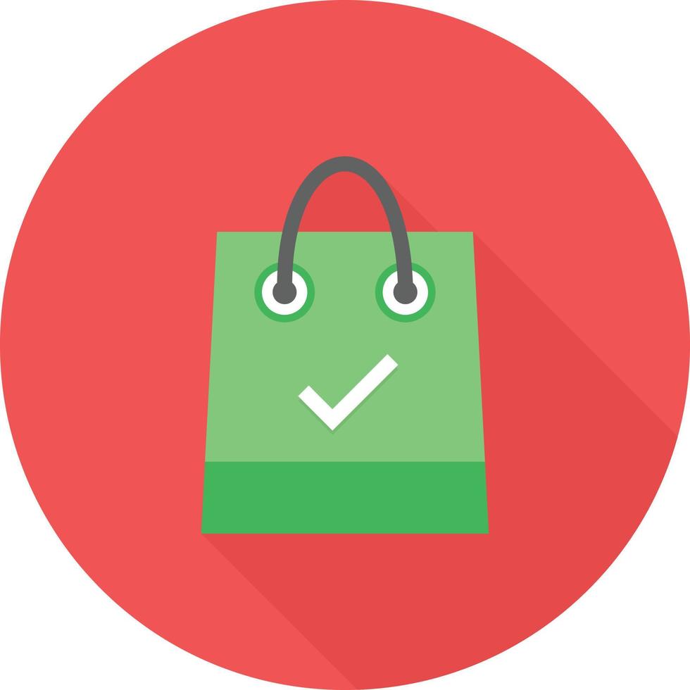Checkout Flat Long Shadow Icon vector