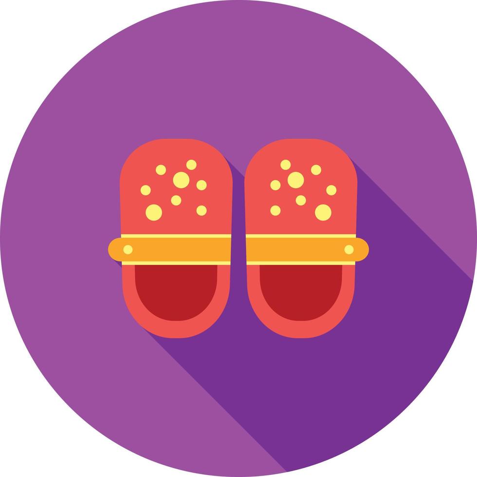 Baby Shoes Flat Long Shadow Icon vector