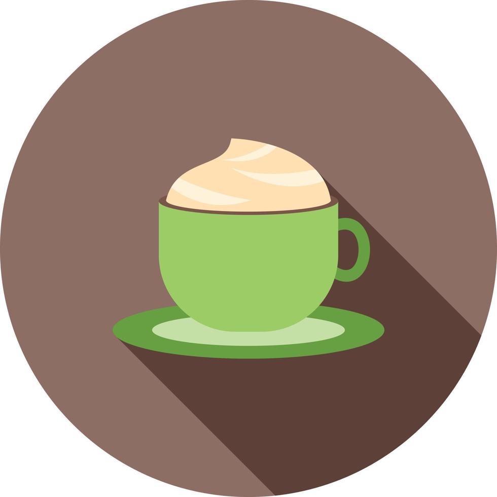 Mocha Flat Long Shadow Icon vector