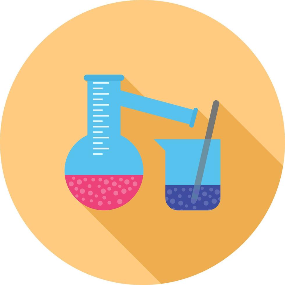 Mixing Chemicals I Flat Long Shadow Icon vector