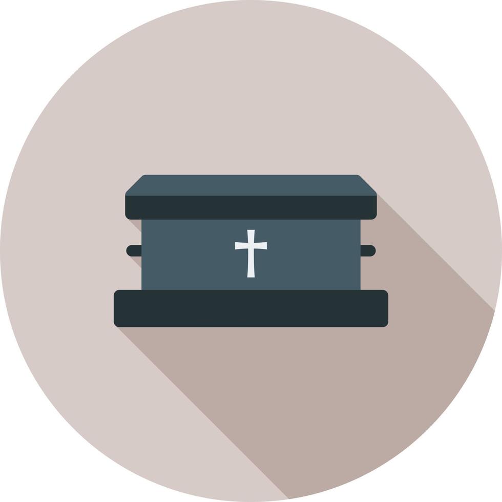 Coffin II Flat Long Shadow Icon vector