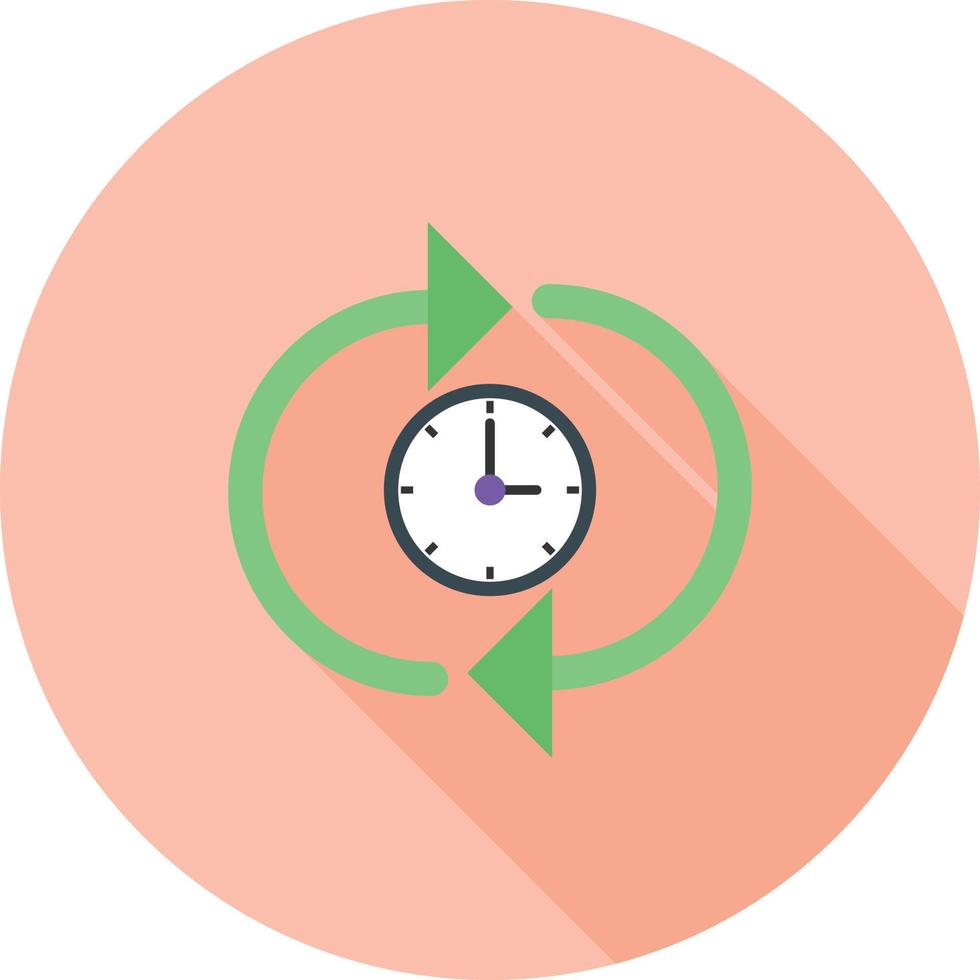 Time Optimization Flat Long Shadow Icon vector