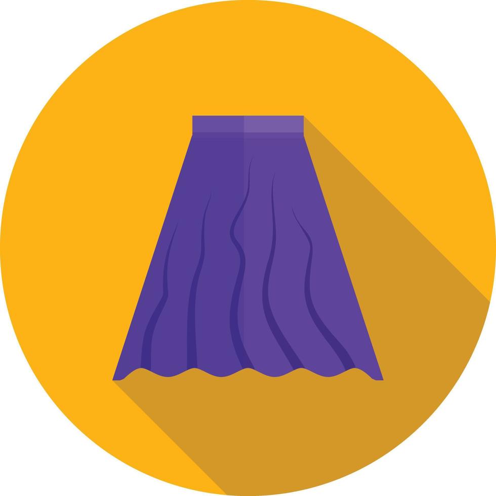 Skirt Flat Long Shadow Icon vector