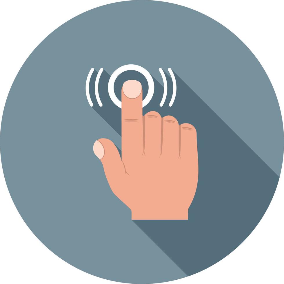 Double Tap Flat Long Shadow Icon vector
