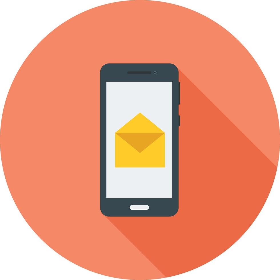 Messaging App Flat Long Shadow Icon vector