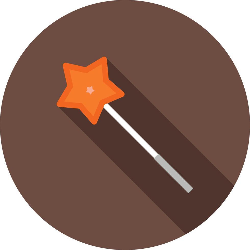 Magic Wand Flat Long Shadow Icon vector