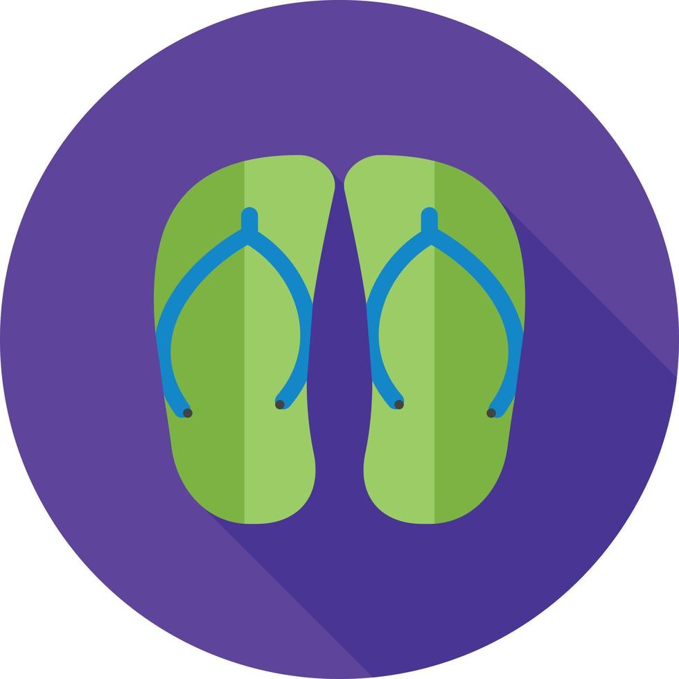 Sandals Flat Long Shadow Icon vector