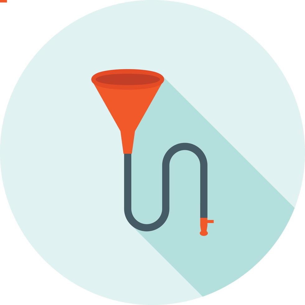 Beer Bong Flat Long Shadow Icon vector