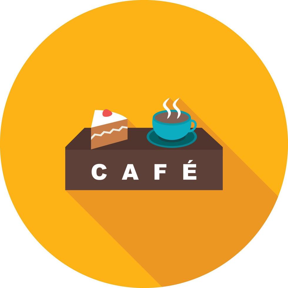 Drinks Cafe Flat Long Shadow Icon vector