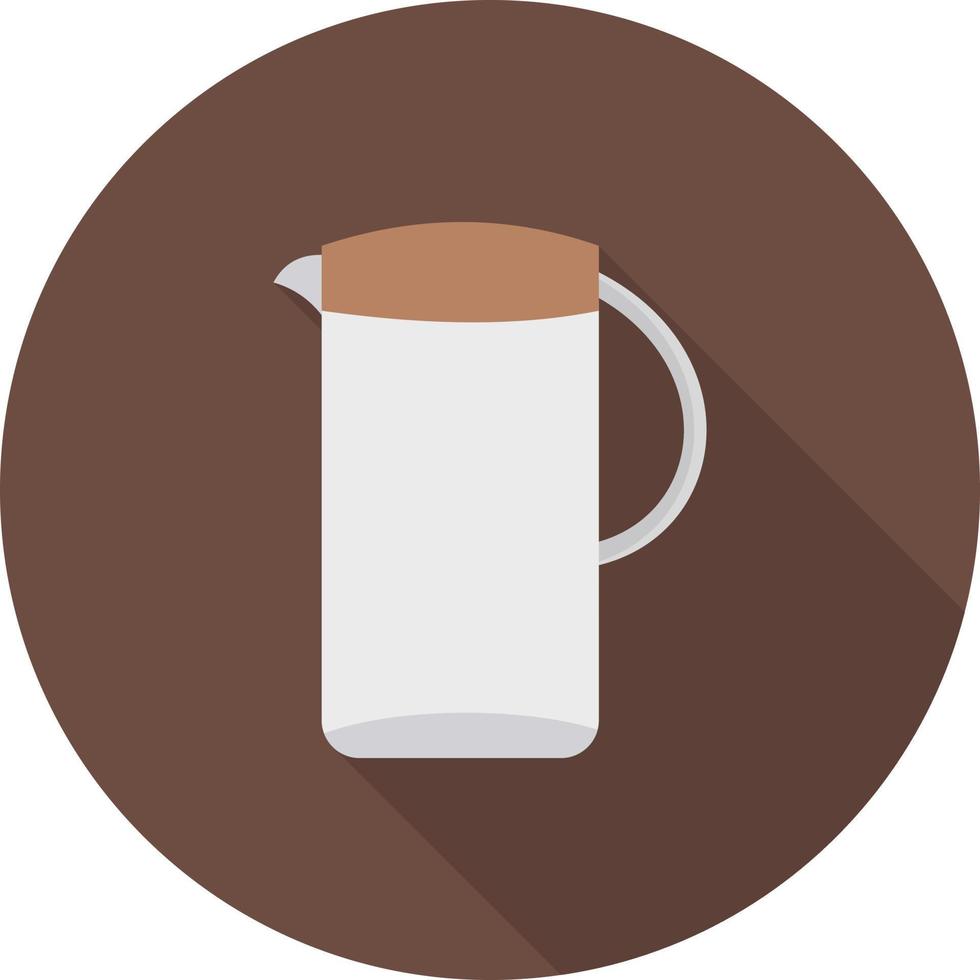 Jug with Cork Flat Long Shadow Icon vector
