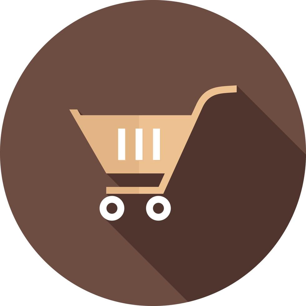 Shopping Cart II Flat Long Shadow Icon vector