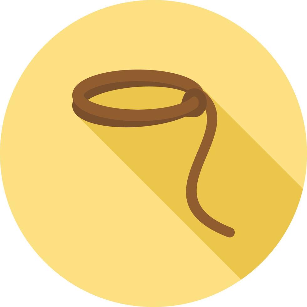 Rope Flat Long Shadow Icon vector