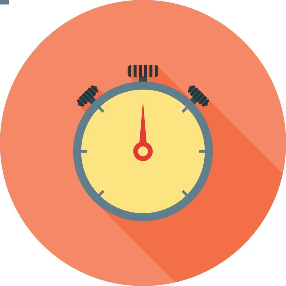 Stopwatch Flat Long Shadow Icon vector