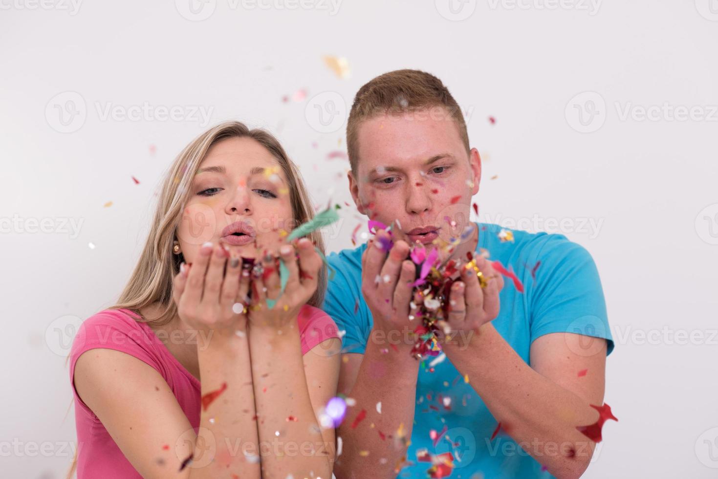 romantic couple celebrating photo