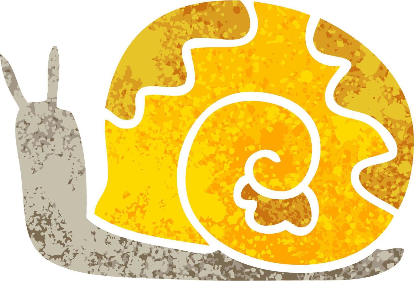 quirky retro illustration style cartoon snail vector